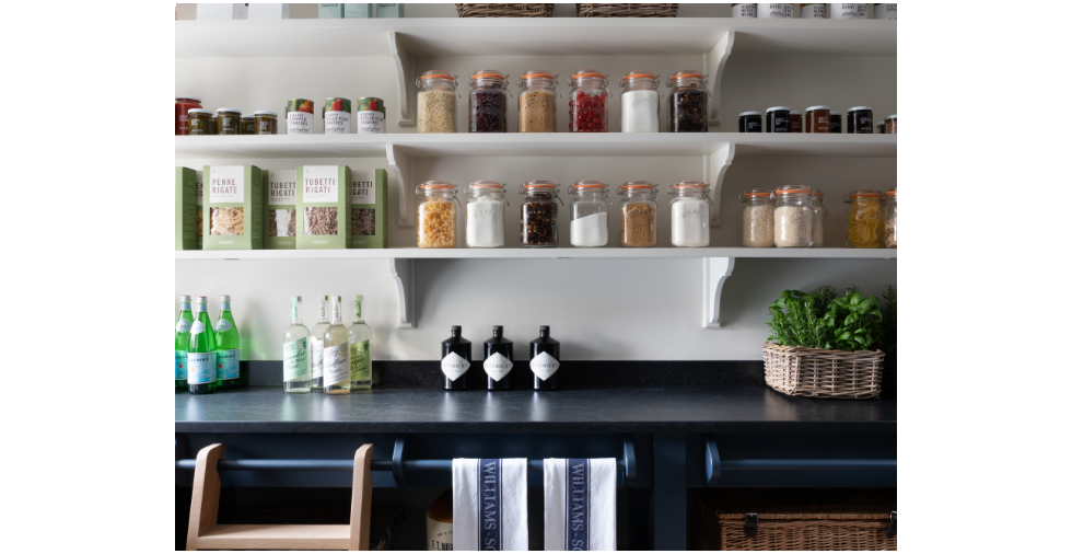 Picture of a pantry using Kilner Jars