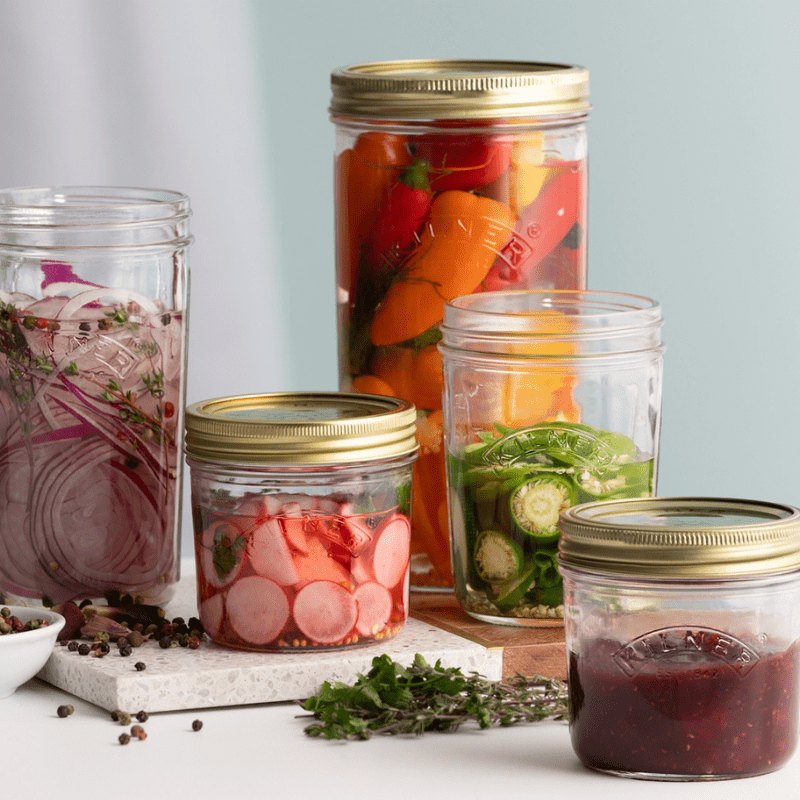 Wide Mouth Preserve Jars